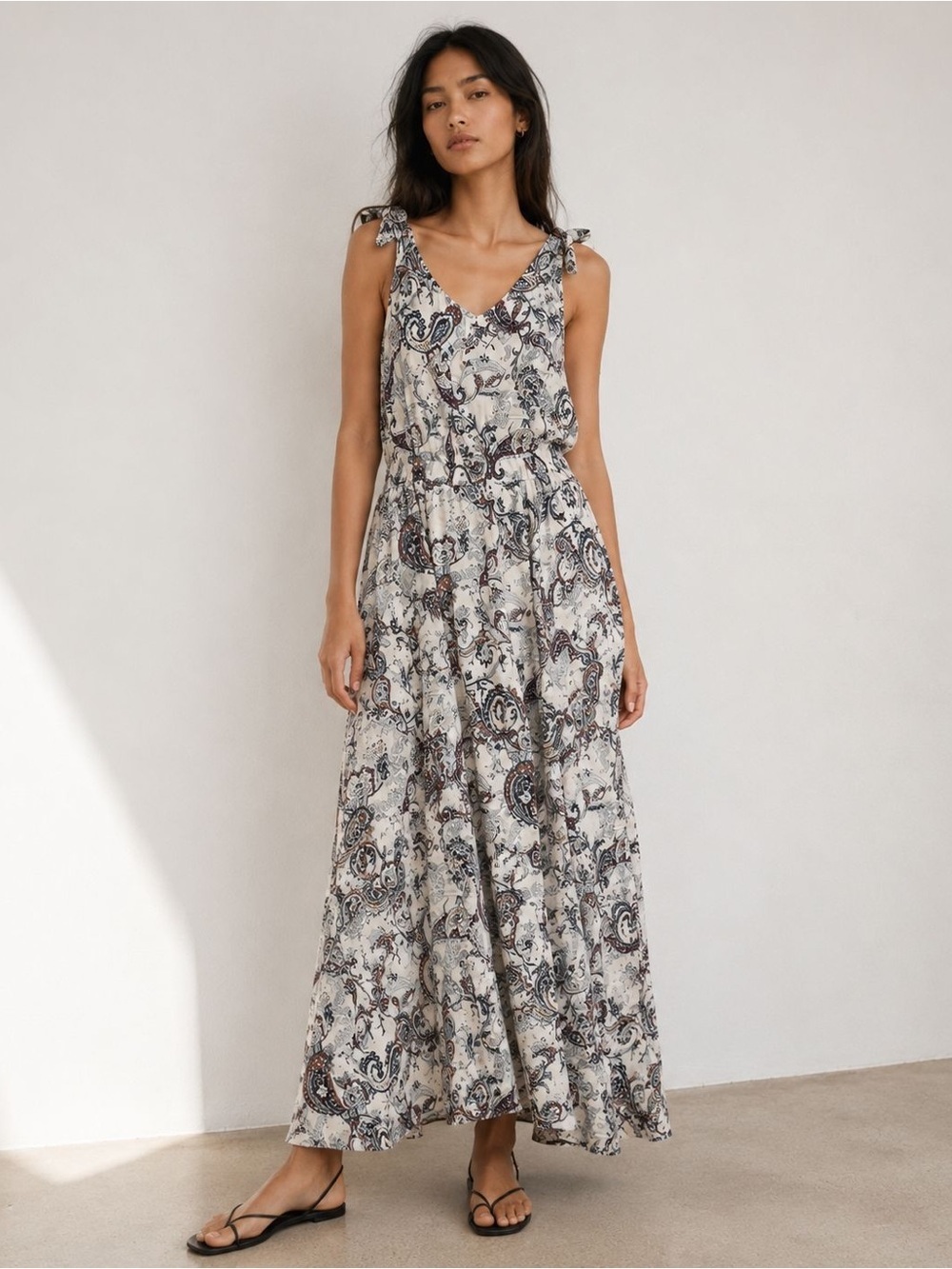 Reitmans Paisley Print Sleeveless Maxi Dress Size XS